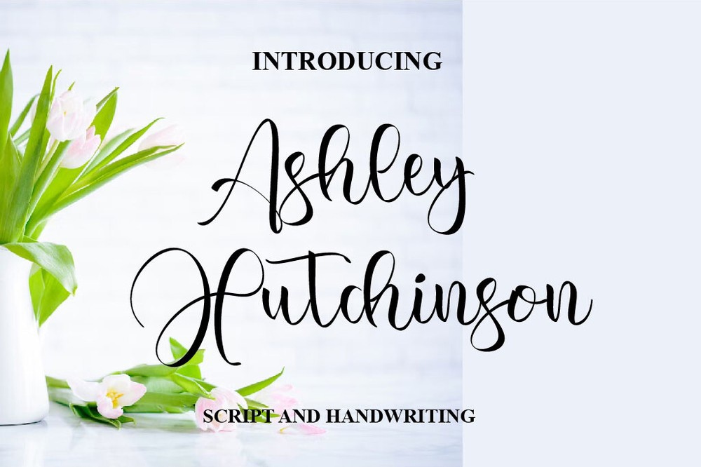 Пример шрифта Ashley Hutchinson