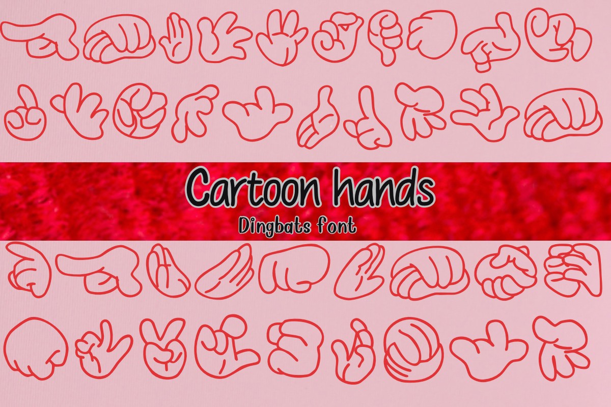 Пример шрифта Cartoon Hands