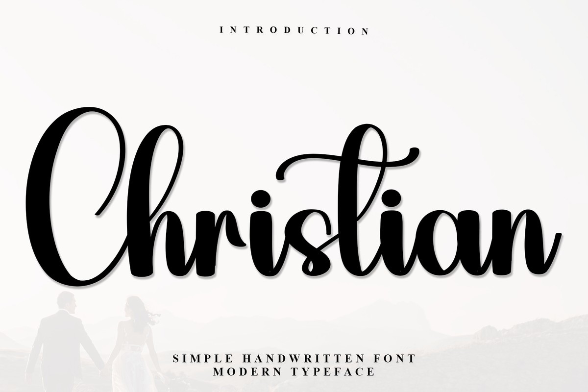 Пример шрифта Christian