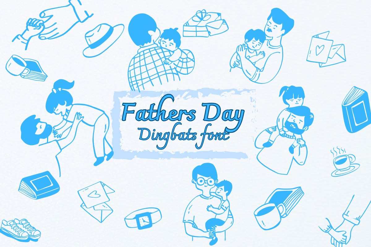 Пример шрифта Fathers Day