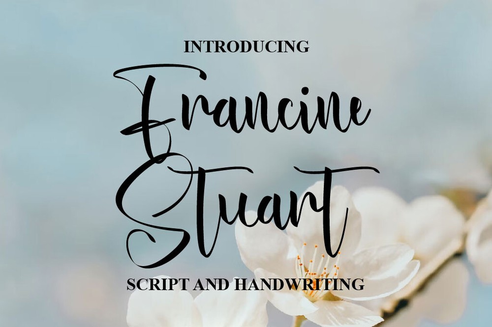 Пример шрифта Francine Stuart