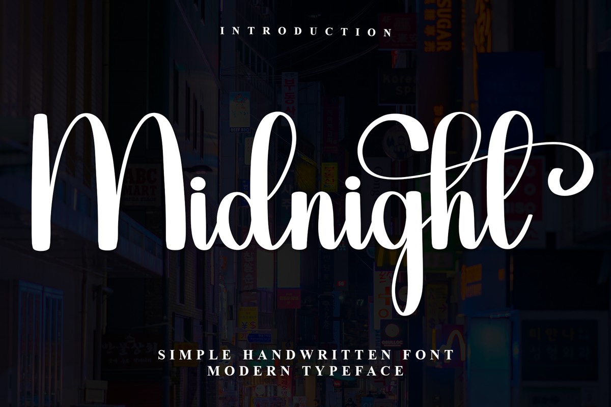 Пример шрифта Midnight