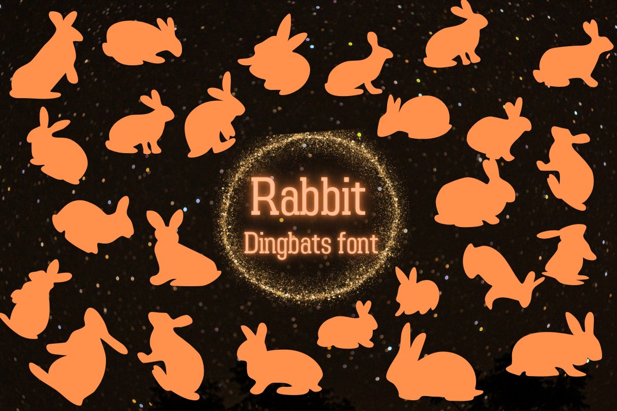 Пример шрифта Rabbit