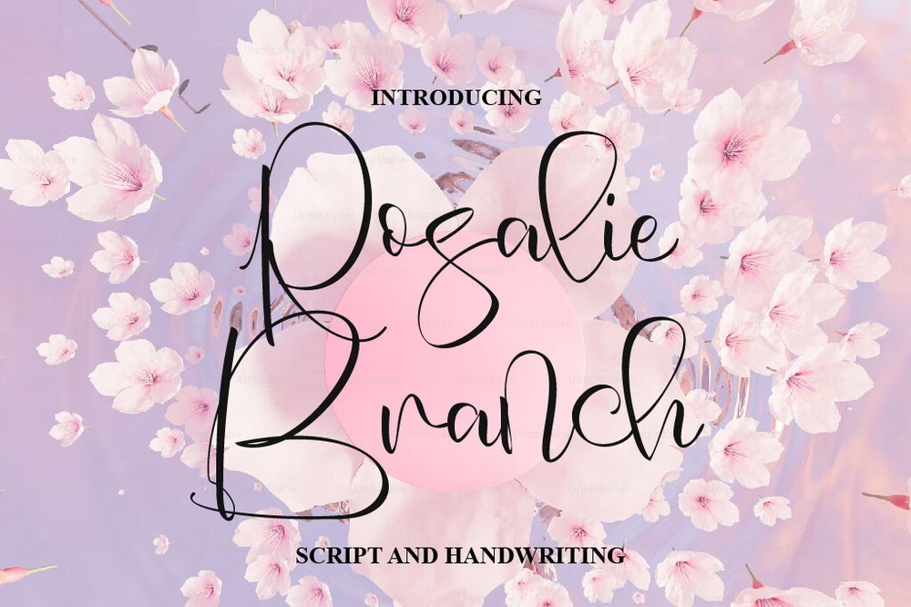 Пример шрифта Rosalie Branch