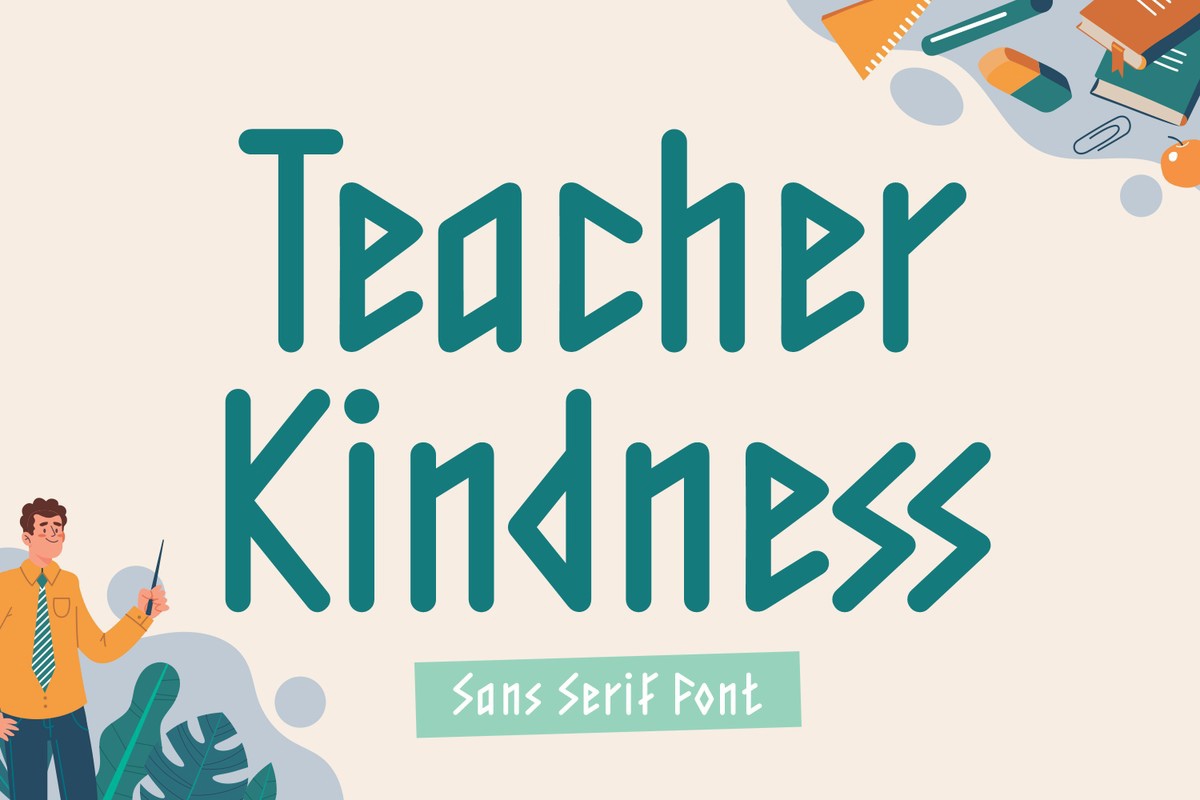 Пример шрифта Teacher Kindness