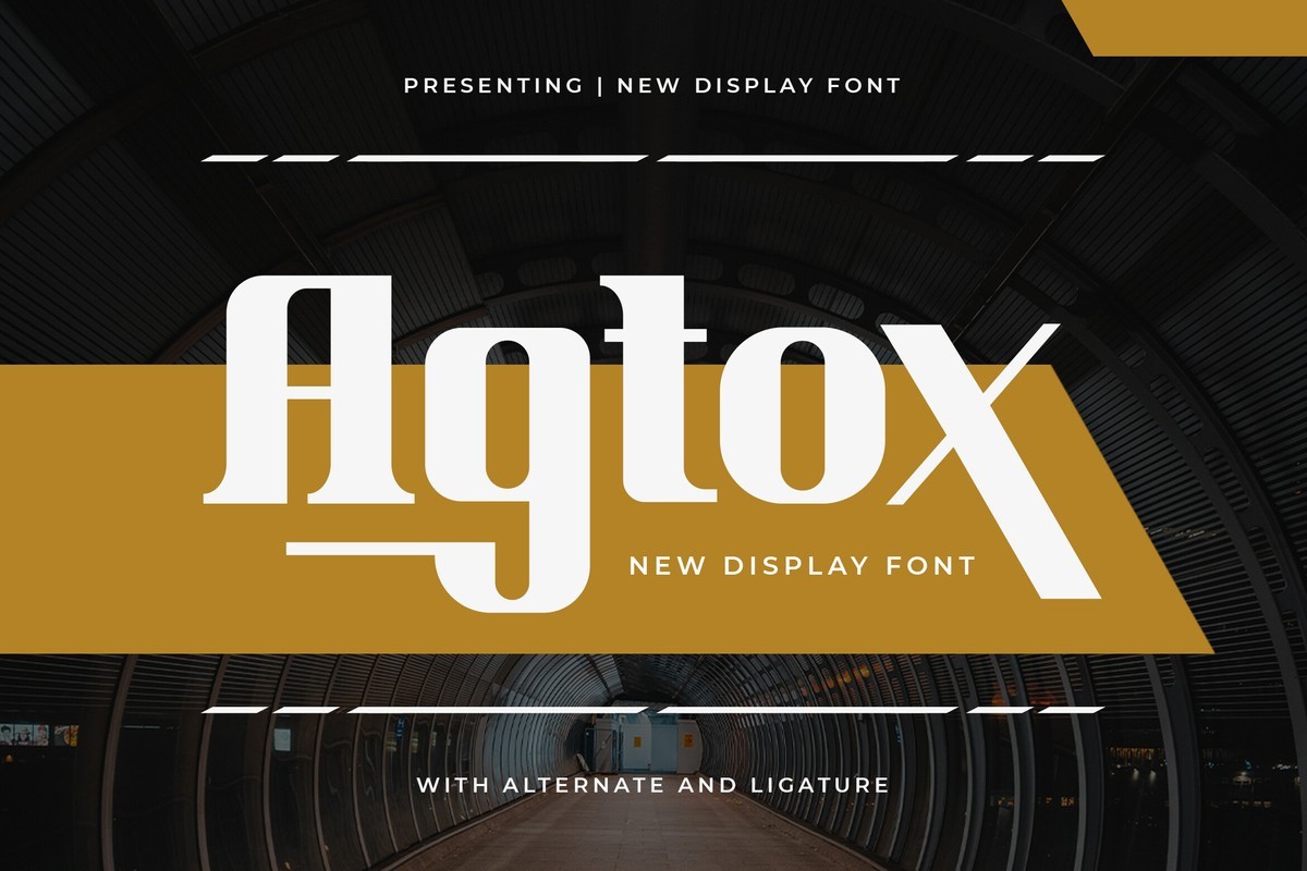Пример шрифта Agtox