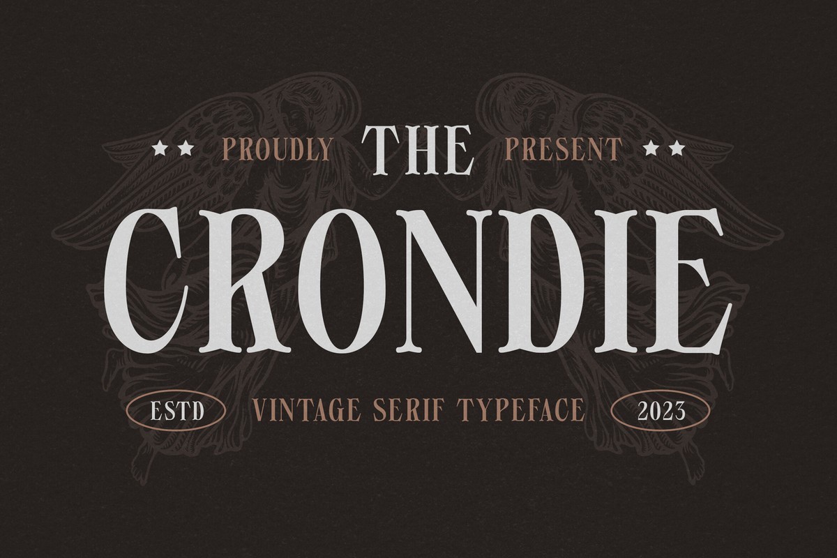 Пример шрифта Crondie Regular