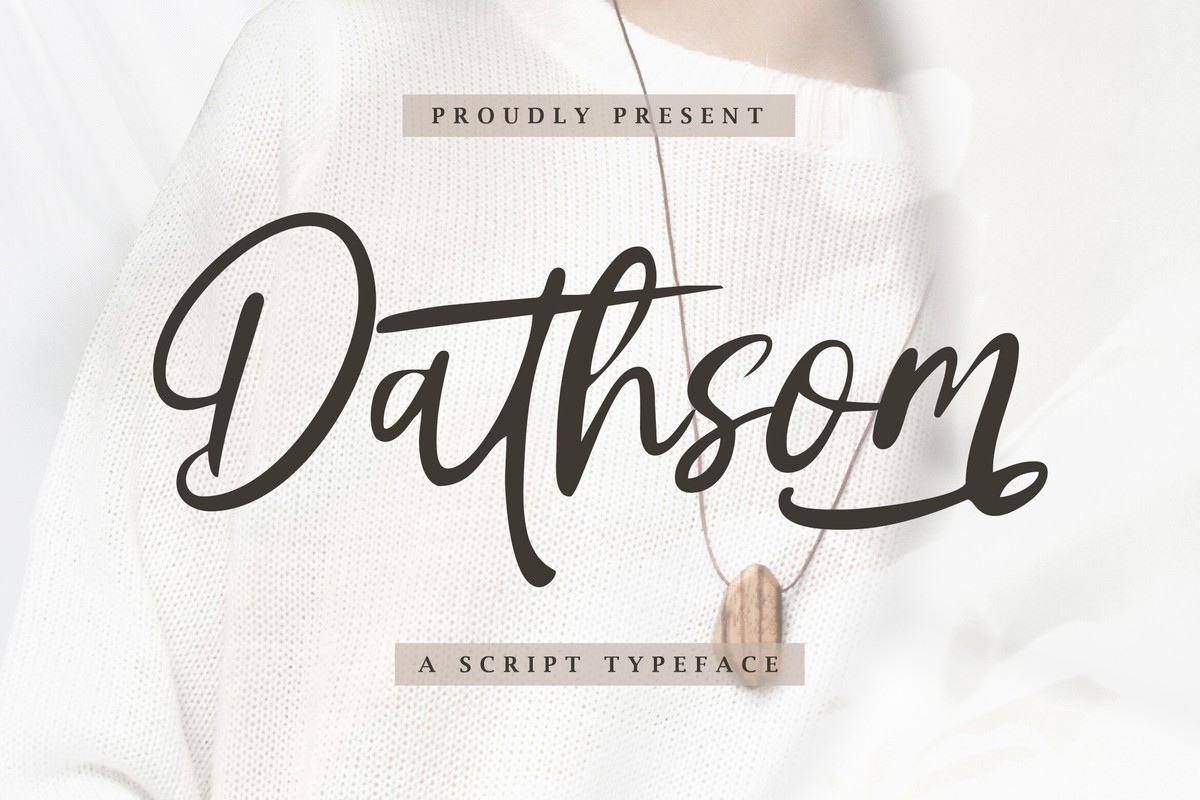 Пример шрифта Dathsom