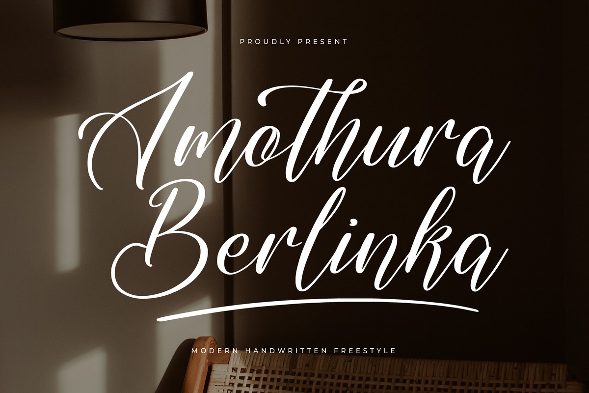 Пример шрифта Amothura Berlinka