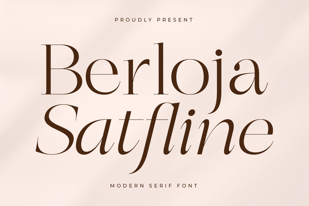 Пример шрифта Berloja Satfline Italic