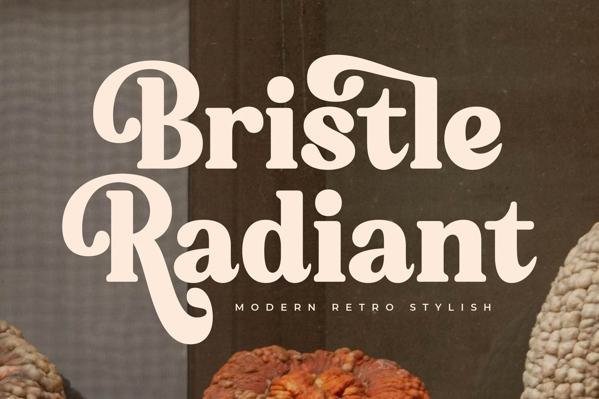 Пример шрифта Bristle Radiant