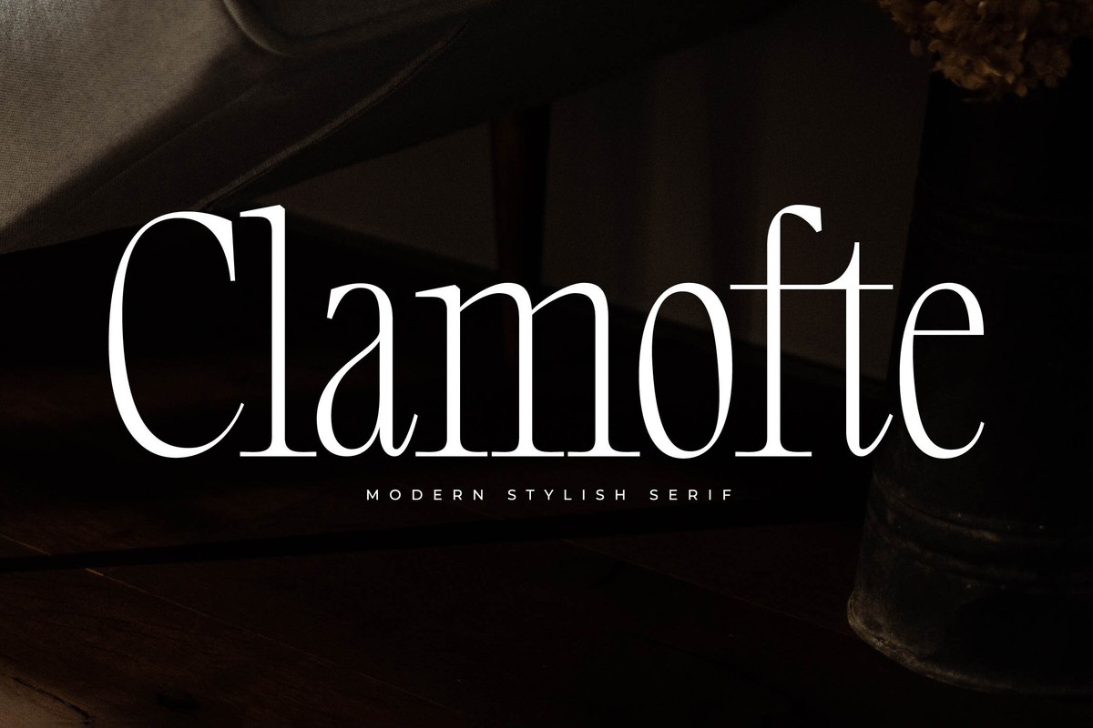 Пример шрифта Clamofte Regular