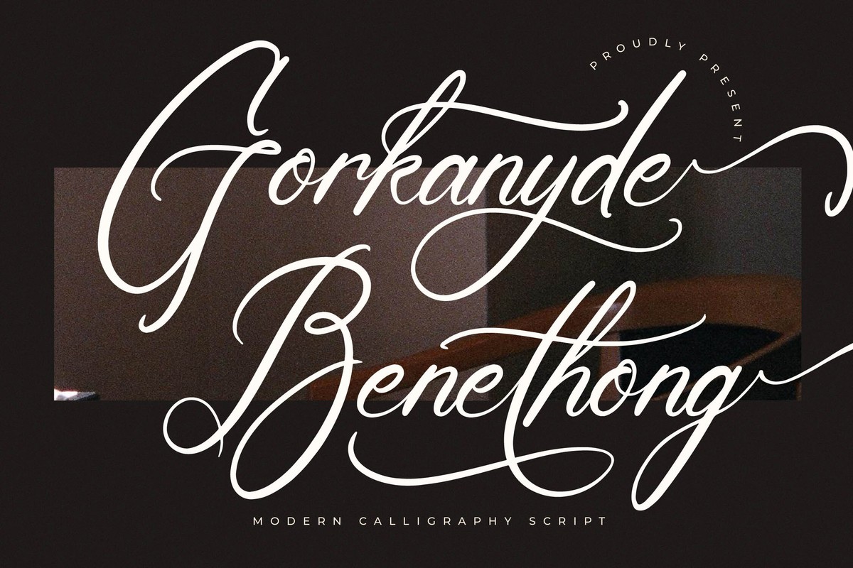 Пример шрифта Gorkanyde Benethong