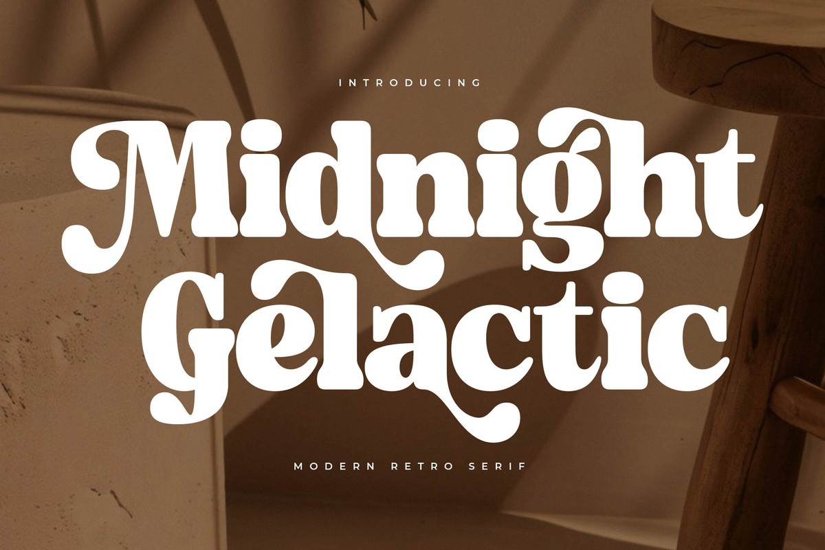 Пример шрифта Midnight Gelactic Regular