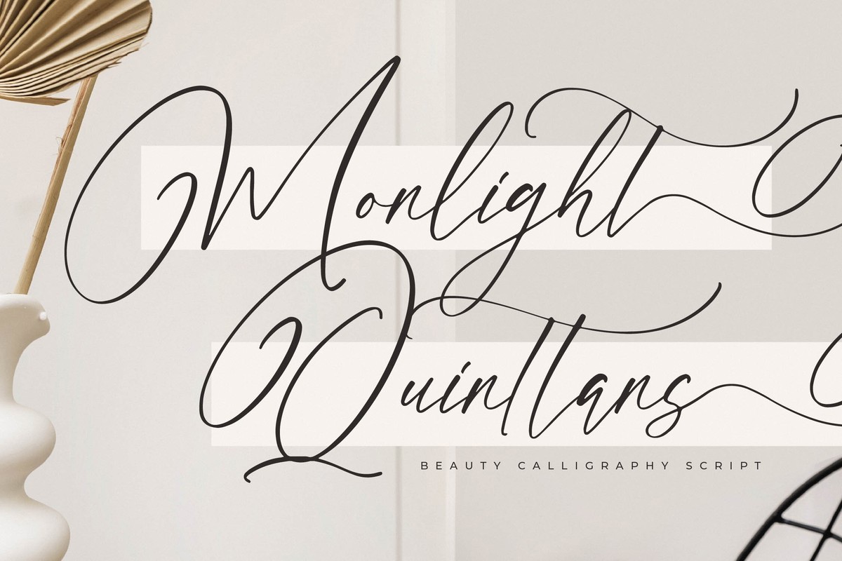 Пример шрифта Monlight Quinttans
