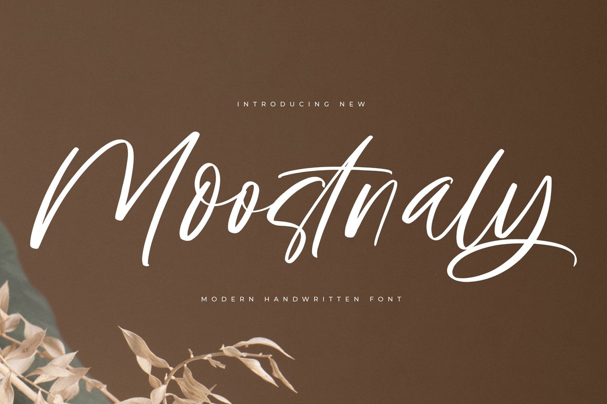 Пример шрифта Moostnaly