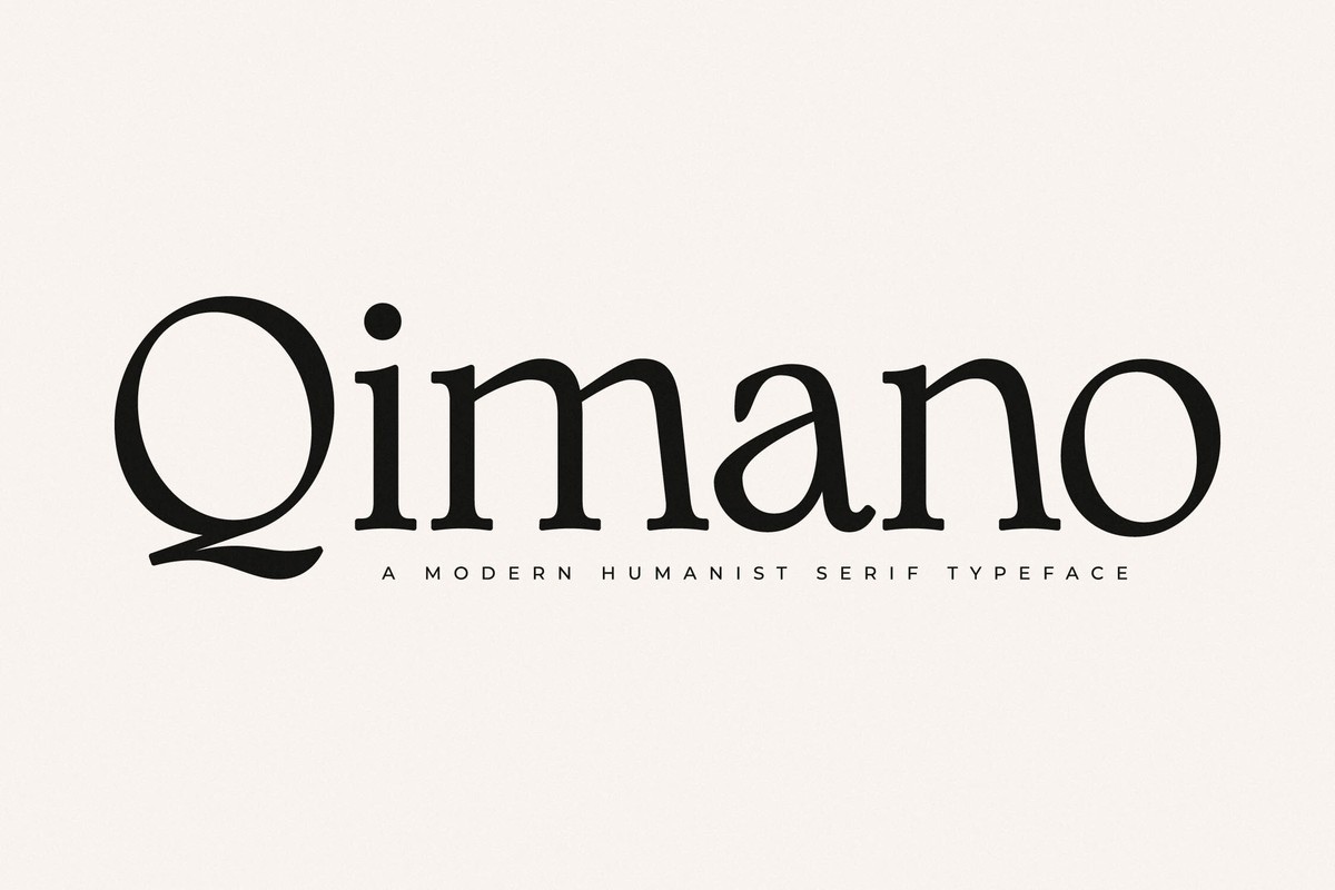 Пример шрифта Qimano