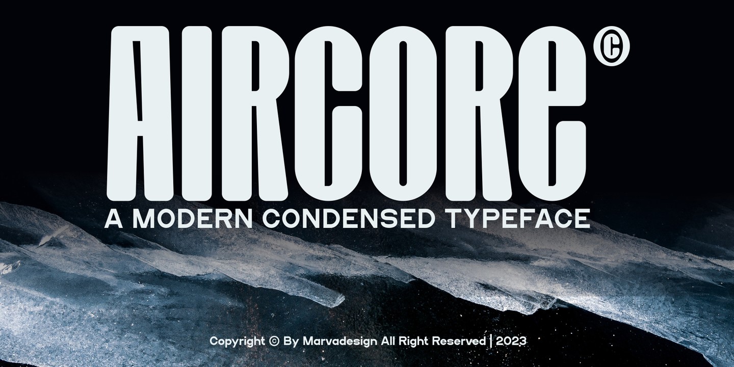 Пример шрифта Aircore Regular