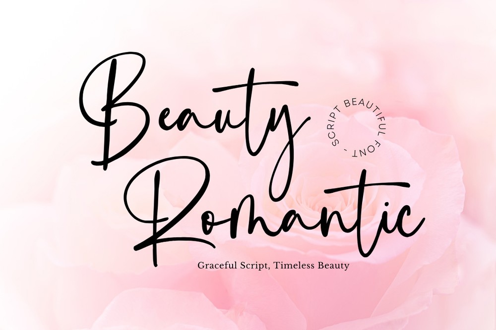 Пример шрифта Beauty Romantic