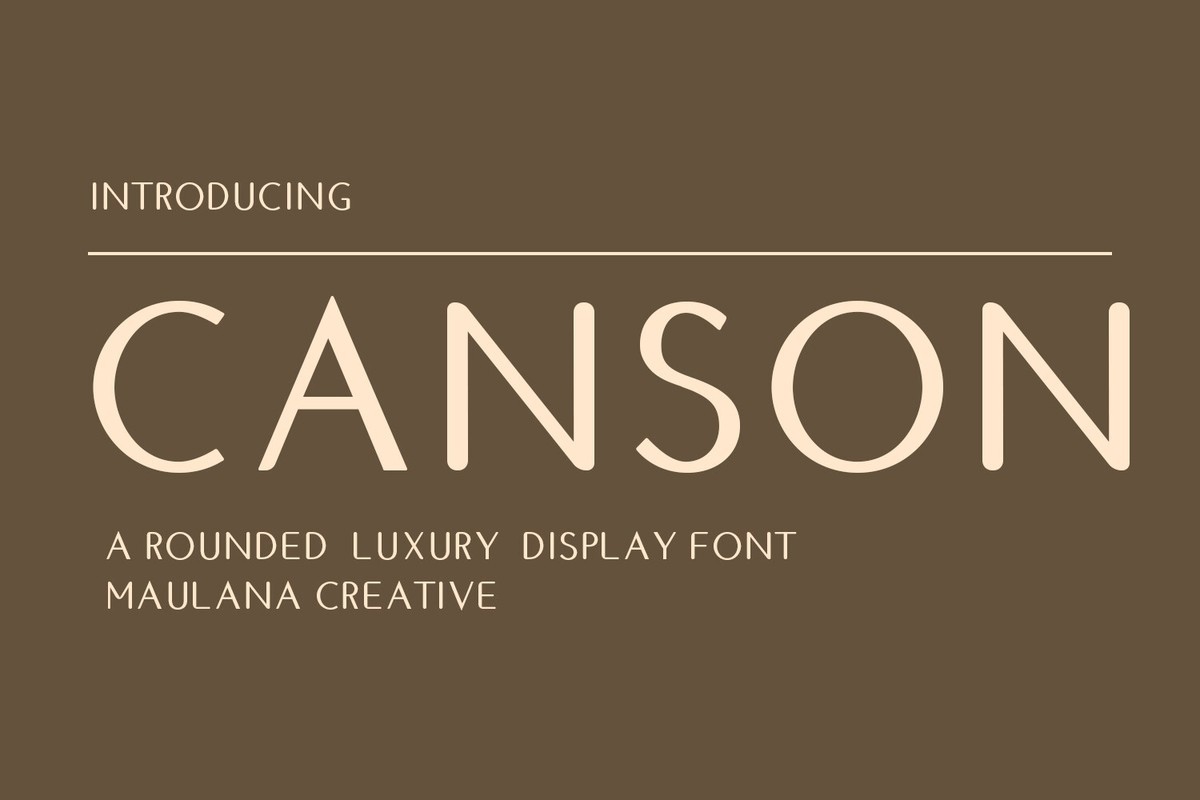 Пример шрифта Canson