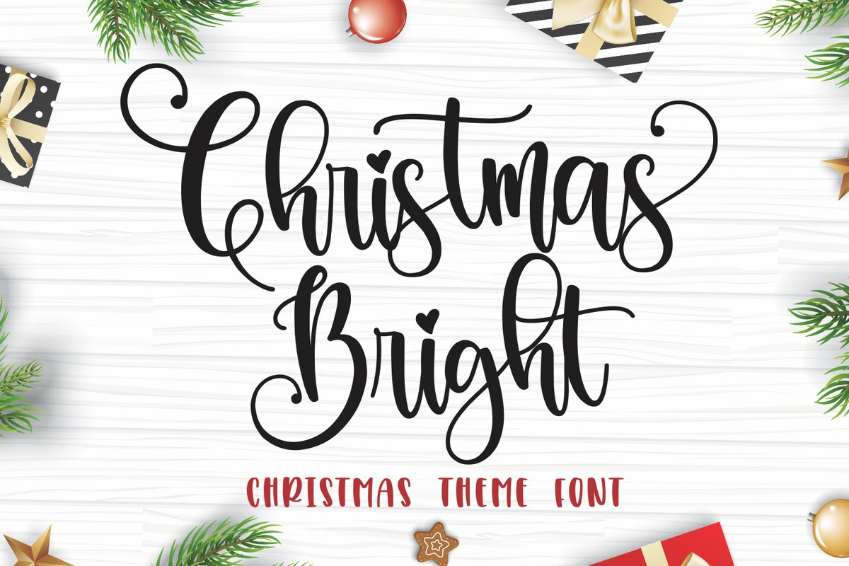 Пример шрифта Christmas Bright