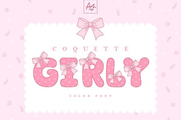 Пример шрифта Coquette Girly Regular