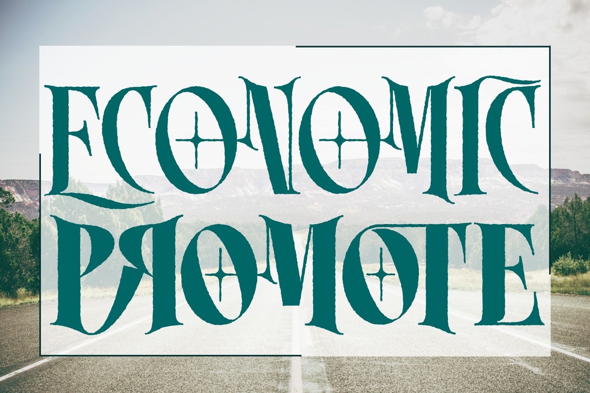 Пример шрифта Economic Promote