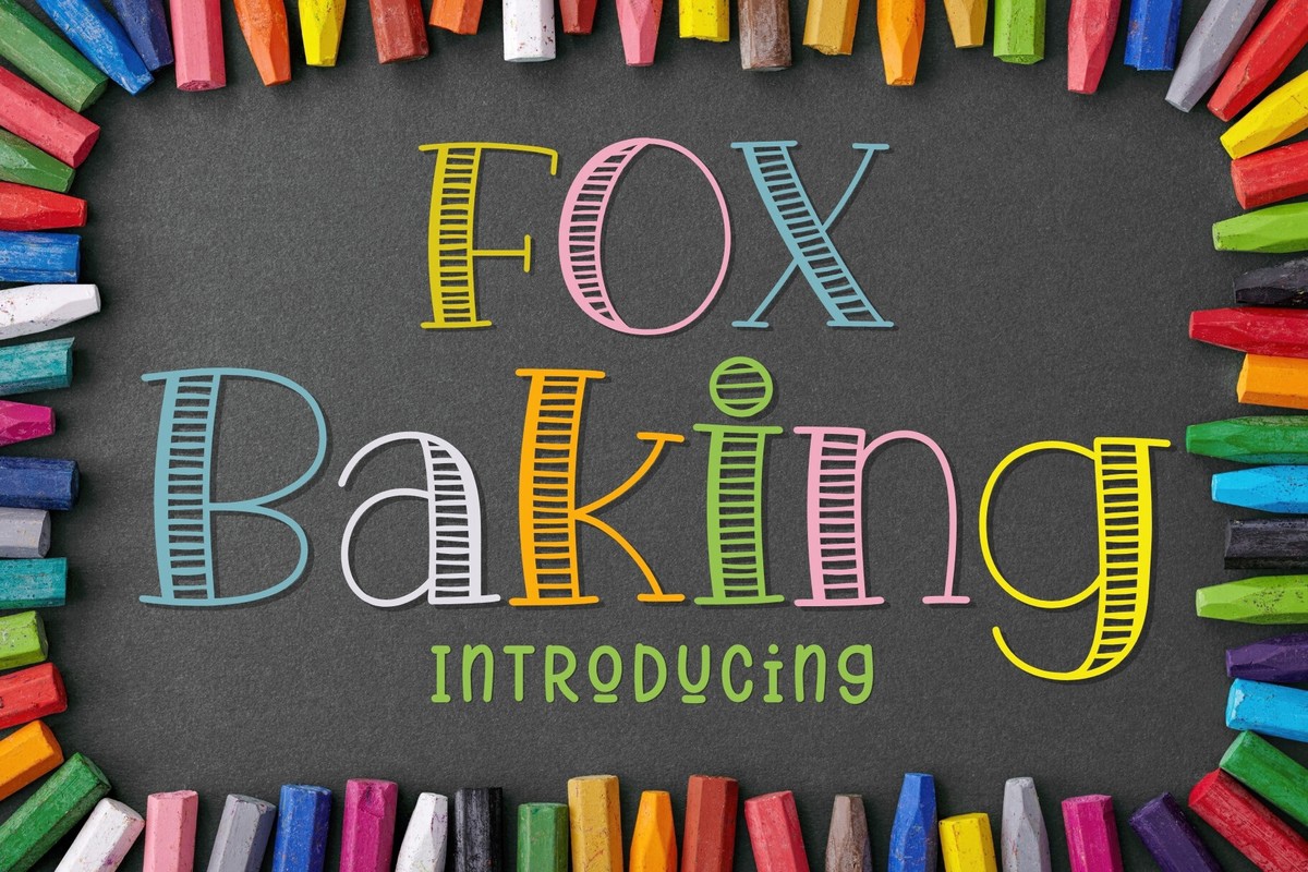 Пример шрифта Fox Baking