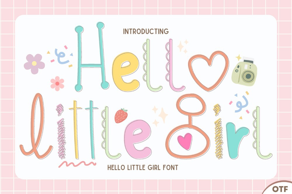 Пример шрифта Hello Little Girl