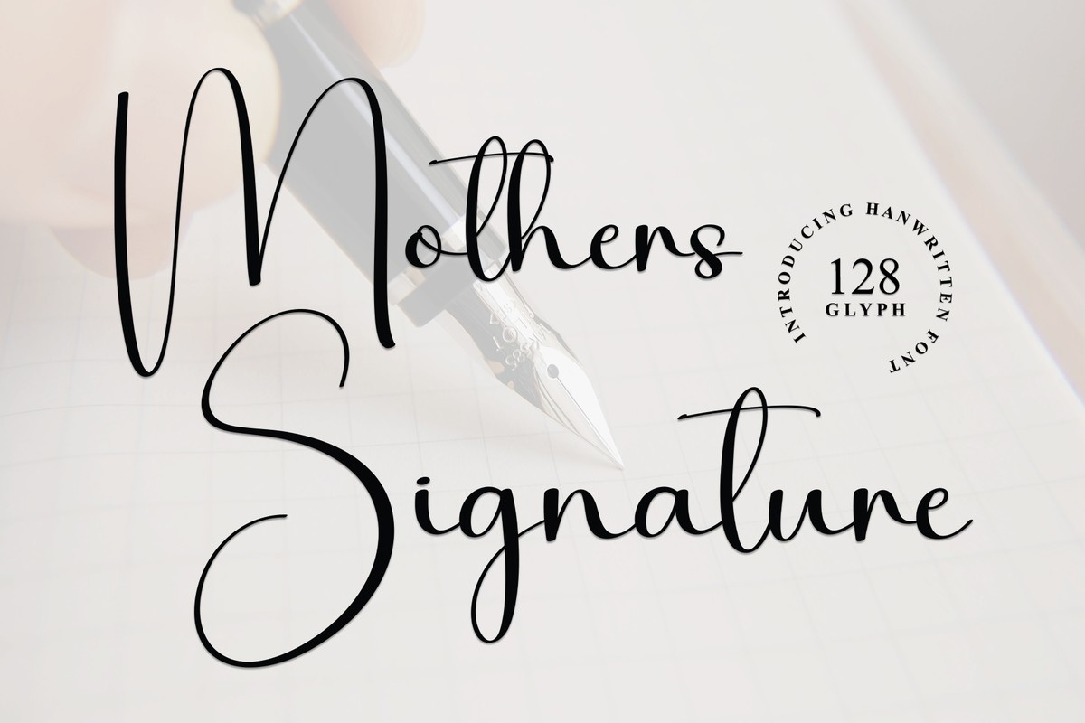 Пример шрифта Mothers Signature