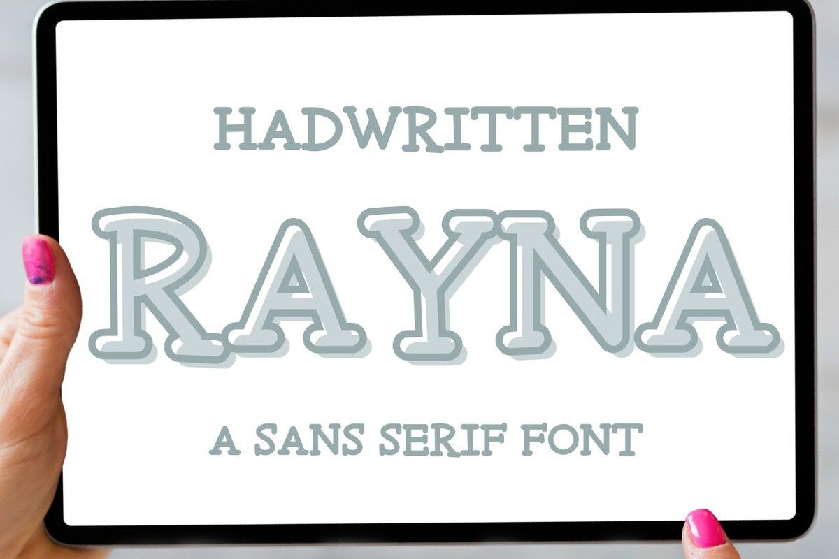 Пример шрифта Rayna