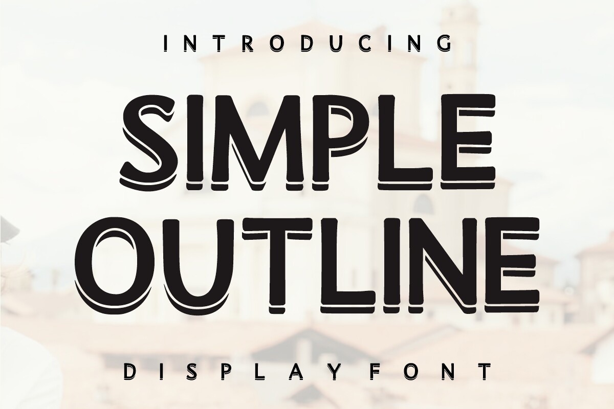 Пример шрифта Simple Outline Regular