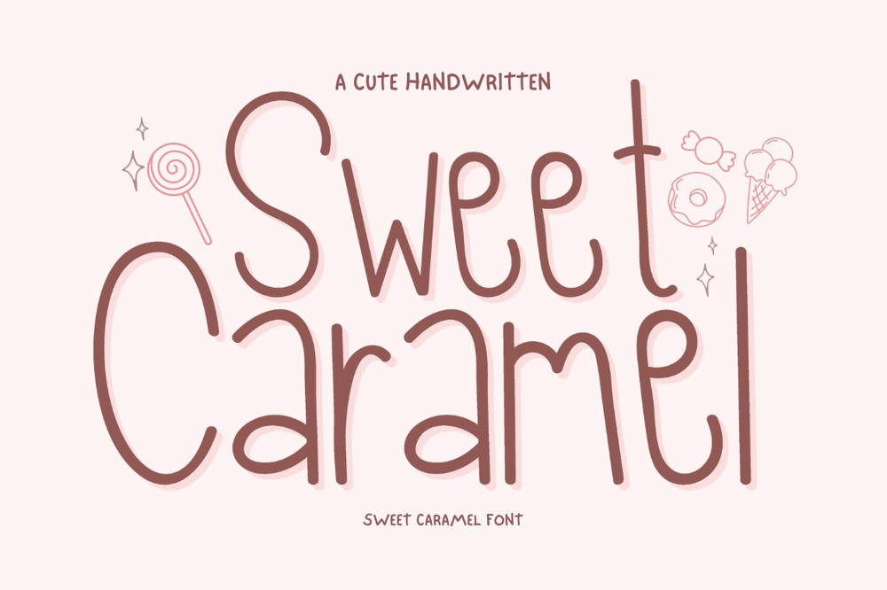 Пример шрифта Sweet Caramel Regular