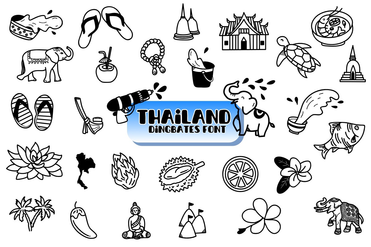 Пример шрифта Thailand