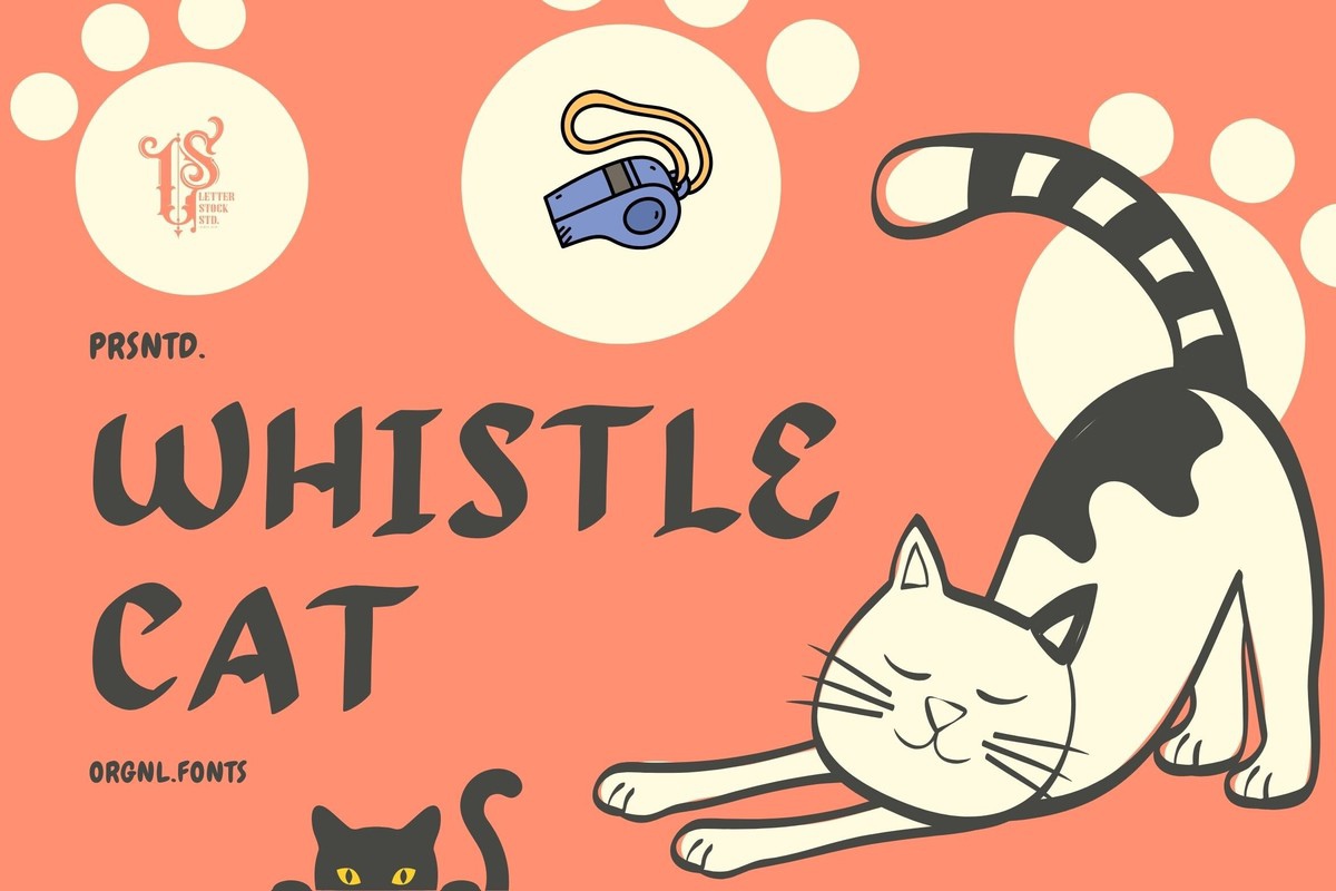 Пример шрифта Whistle Cat