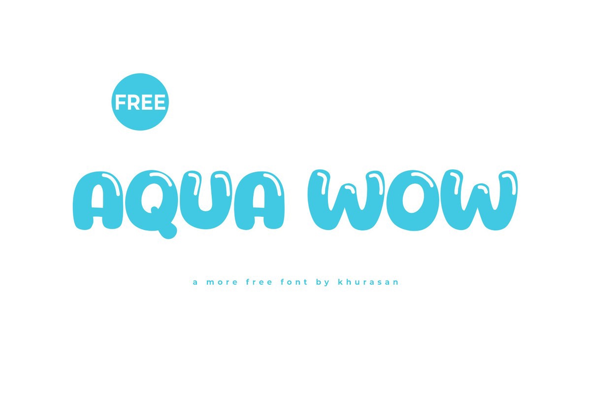 Пример шрифта Aqua Wow Regular