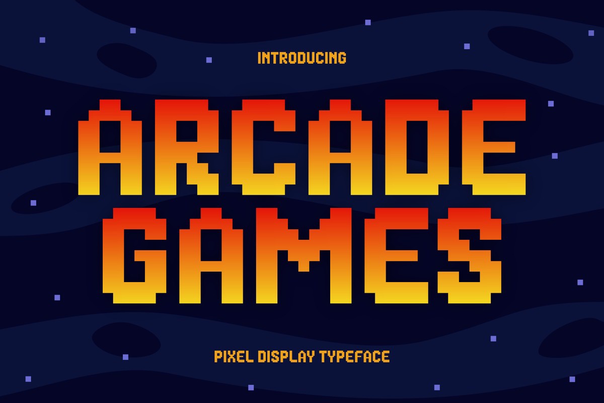 Пример шрифта Arcade Games