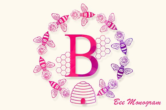 Пример шрифта Bee Monogram