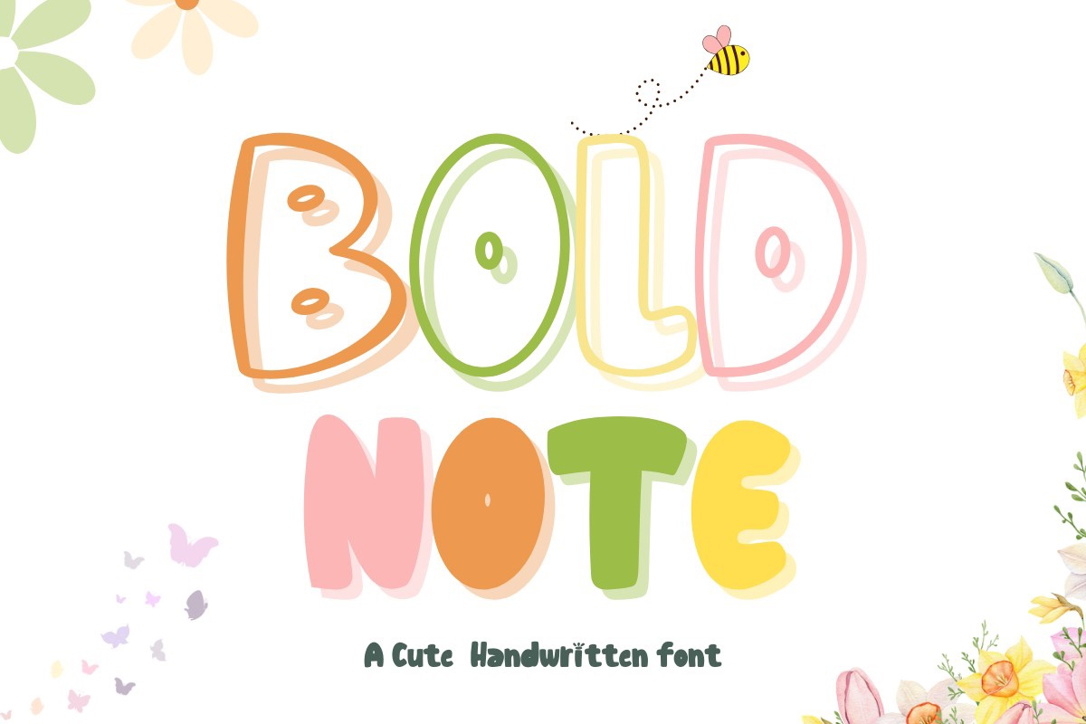 Пример шрифта Bold Note Regular