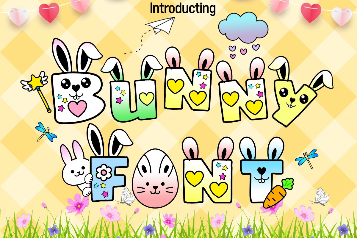 Пример шрифта Bunny