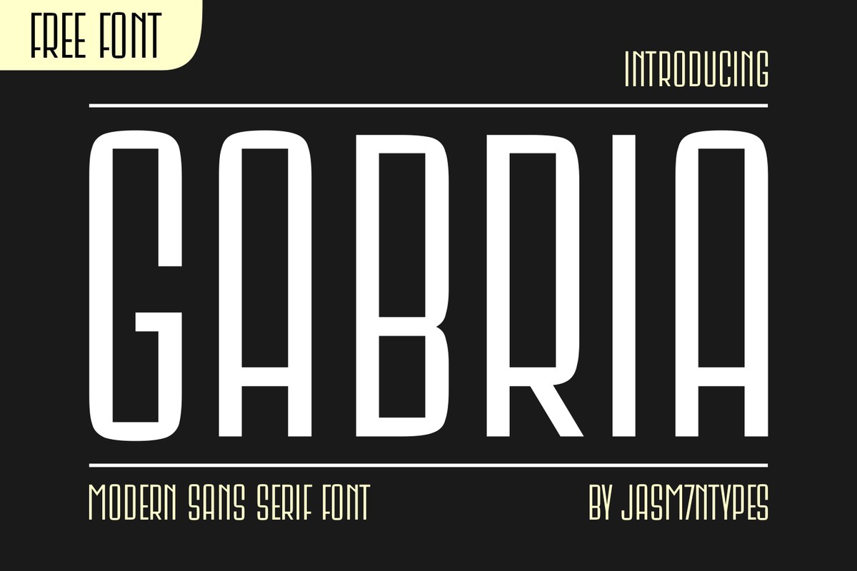 Пример шрифта Gabria