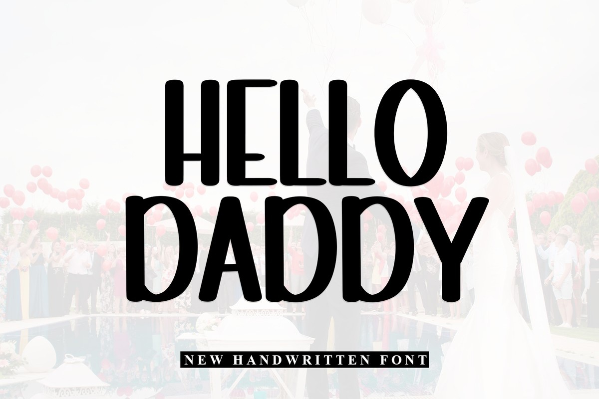 Пример шрифта Hello Daddy Regular