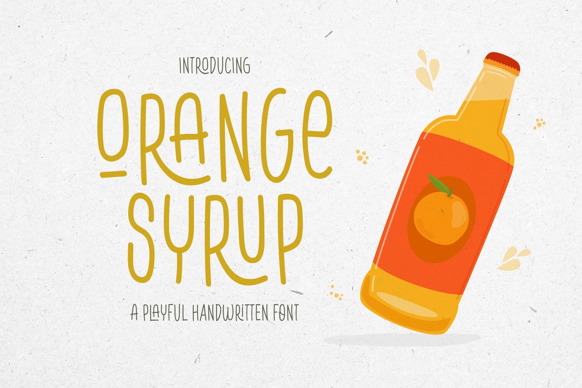 Пример шрифта Orange Syrup