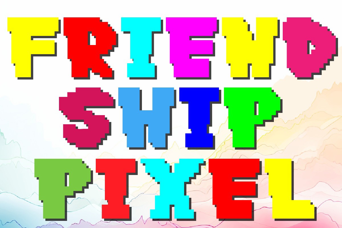 Пример шрифта Pixel Friendship Regular