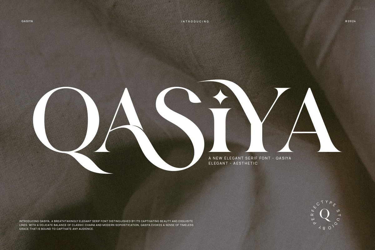 Пример шрифта Qasiya Regular