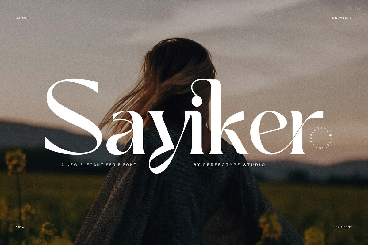 Пример шрифта Sayiker