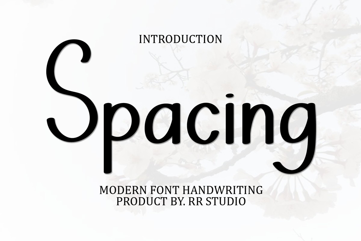 Пример шрифта Spacing