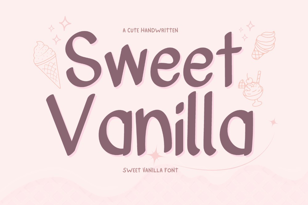 Пример шрифта Sweet Vanilla