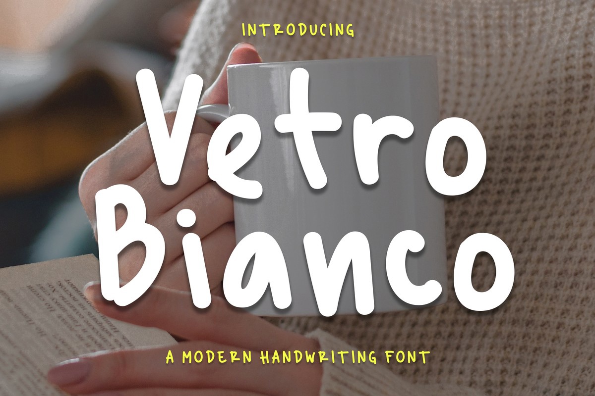 Пример шрифта Vetro Bianco