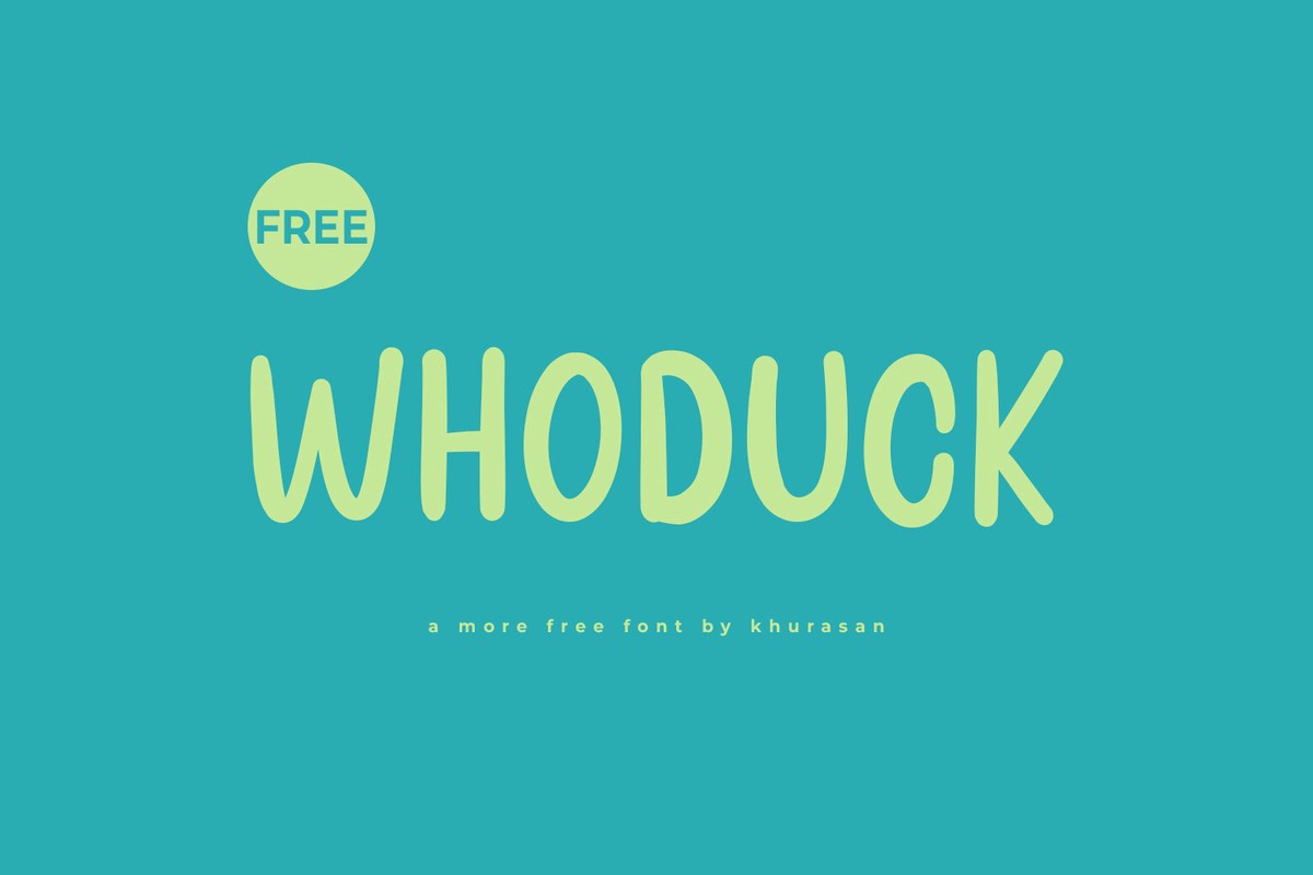 Пример шрифта Whoduck